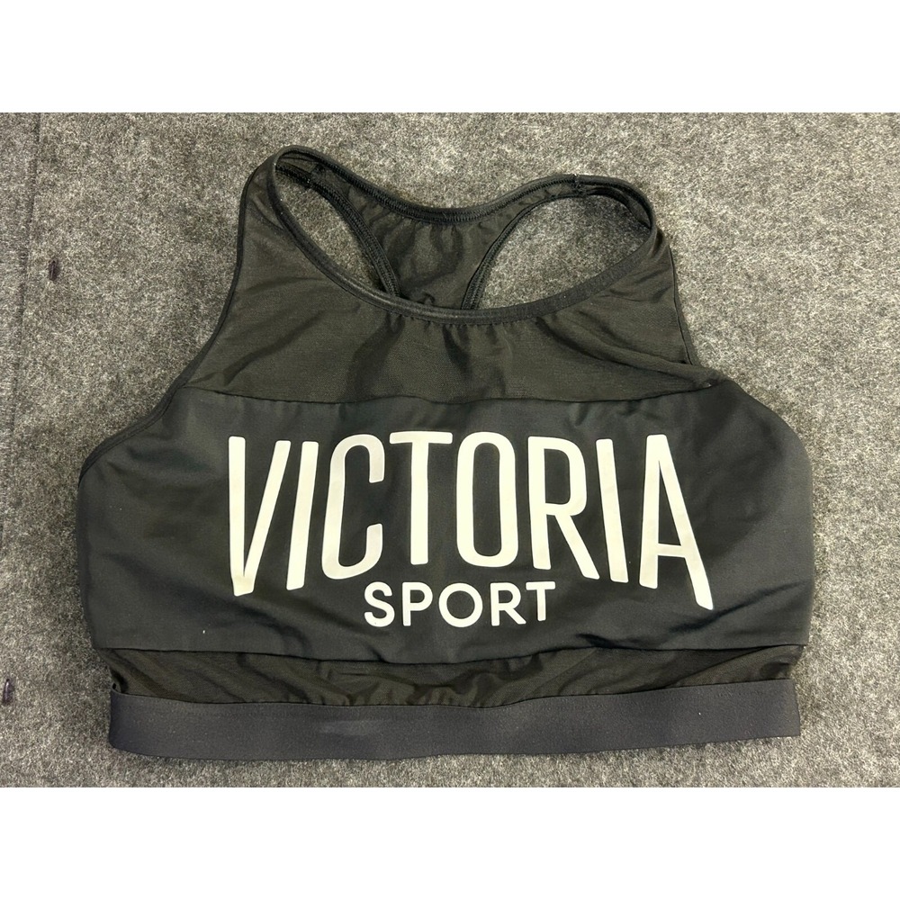 Victoria Secret Sport Size Small Black Sports Bra with Mesh Accents